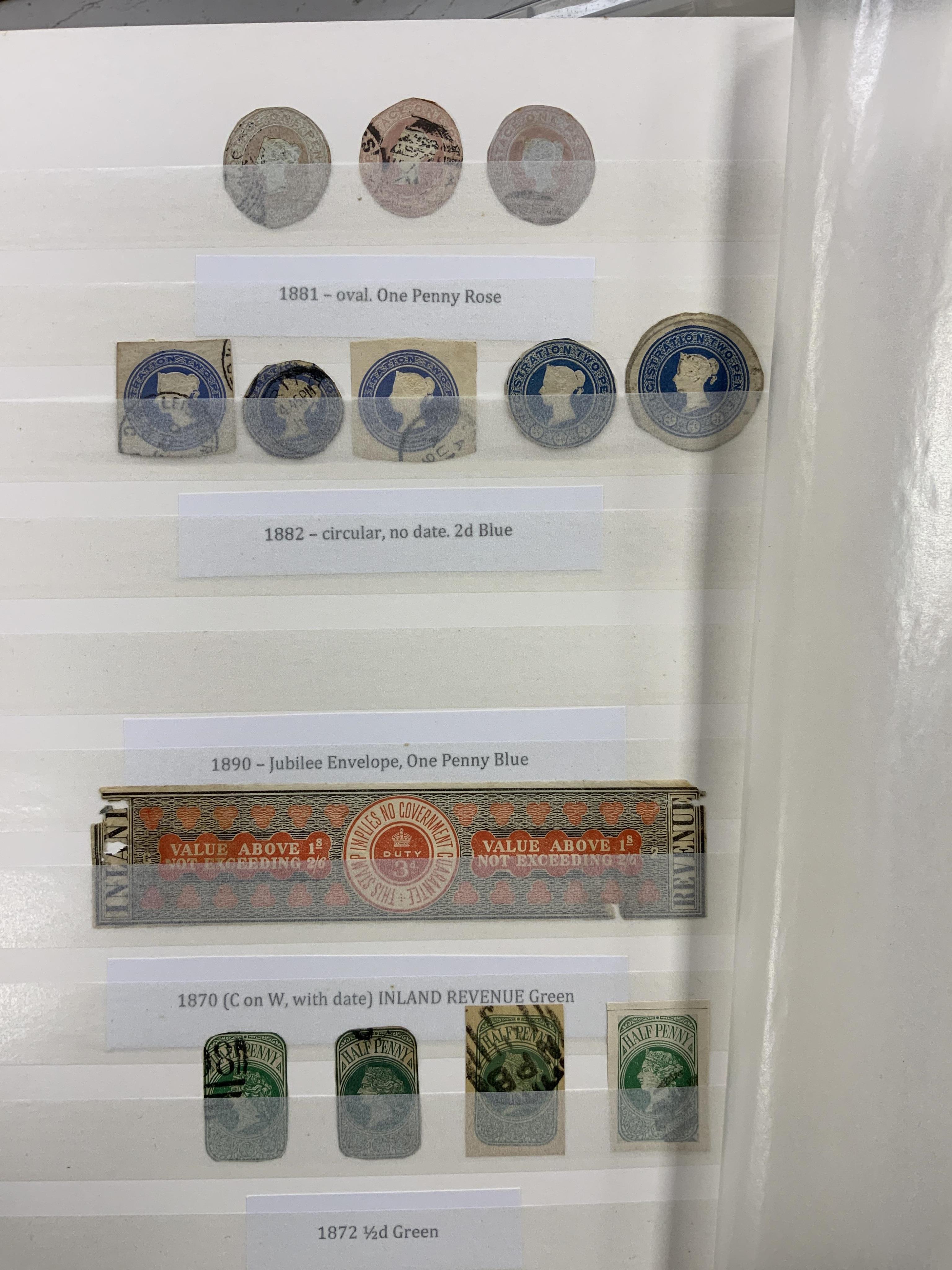 A collection of postage stamps, including early Victoria issues; stock books containing five - 1d 1840 Penny Blacks, two - 2d 1840 Two Pence Blues, eight - 1d 1841 Penny Reds, four 2d - 1841 Two Pence Blues, plus a subst